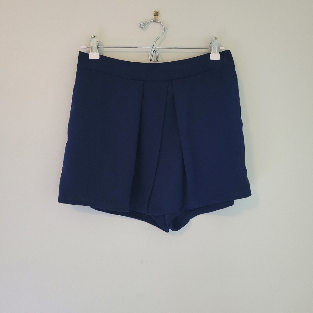 Cupcakes and Cashmere Navy Faux Wrap Skort